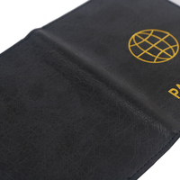 Cuero oro estampado personalizado tarjeta de crédito pasaporte titular caso viaje al por mayor pasaporte cubierta