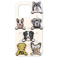 Modieuze Schokbestendige Diy 3d Zacht Siliconen Gat Mobiele Telefoon Hoesje Voor Klomp Bedels Voor Iphone 16 15 14 13 12 11 Pro Max