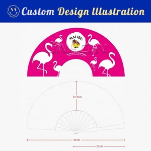 Éventail pliant unique en plastique à motif dollar, personnalisable avec logo, pour usage promotionnel, vente en gros - Product Image 6