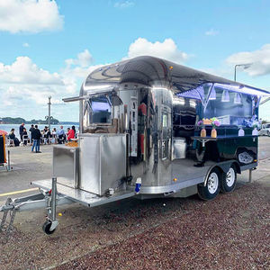 Grande <span class=keywords><strong>remorque</strong></span> commerciale de concession de camion de nourriture de casse-croûte de <span class=keywords><strong>remorque</strong></span> de nourriture de courant d'air de van mobile d'acier inoxydable à vendre - Product Image 1
