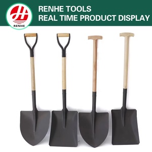 Outils agricoles avec poignée en Y en métal, <span class=keywords><strong>pelle</strong></span> <span class=keywords><strong>carrée</strong></span> agricole avec manche en bois - Product Image 4
