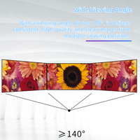 Écran LED publicitaire extérieur cubique de haute qualité, pleine couleur, P2.5, 62500 points/m², module de forme irrégulière, 1 an