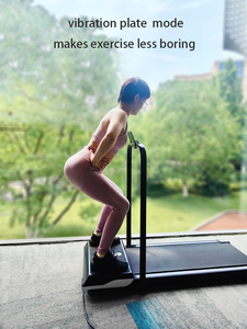 Draagbare ABS Sport Elektrische Opvouwbare Loopband <span class=keywords><strong>2</strong></span>-in-1 Loopbandmachine Vibratieplaat 500W Motor <span class=keywords><strong>3</strong></span>-niveau Hellingshoek - Product Image 4