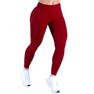 Leggings Deportivos de Cintura Alta para Mujer, Sin Costuras, Sólidos, Largos, con Control de Abdomen, Pantalones de Entrenamiento, Diseño de Logotipo Personalizado por Sublimación - Product Image 4