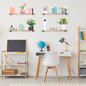 Juego de 4 Estantes Flotantes de Madera para Decoración de Pared, Estantes de Almacenamiento de 4 Niveles, Estantes de Pared para Dormitorio, Sala de Estar, 15.7 Pulgadas - Product Image 6