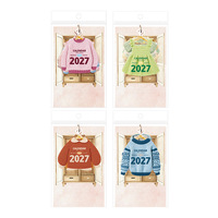 13 notes autocollantes par paquet, série Quatre Saisons, mini calendrier de bureau 2027 et décoration de date
