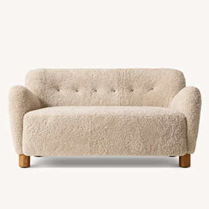 Canapé moderne de luxe sur mesure OEM, meubles d'intérieur bouclés, confort et détente, canapés en laine et en bois massif - Product Image 5