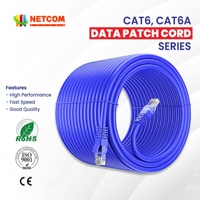Kabel Patch Ethernet Cat6 RJ45 STP LSZH PVC Jacket 15M Konduktor Tembaga Murni untuk Modem Router Gaming PC Kamera