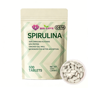 สาหร่ายสไปรูลิน่าแท็บเล็ตจากโรงงานโดยตรง ขายส่ง ราคาถูก อุดมด้วยวิตามินและแร่ธาตุ เสริมพลังงานและความมีชีวิตชีวา 500 เม็ด ขายดีที่สุด รับผลิตแบบ OEM - Product Image 1