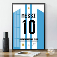 Affiche personnalisée de maillot de footballeur : Art décoratif pour le salon ou la chambre d'un garçon (Décoration murale de chevet)