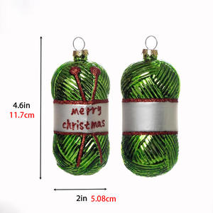 จี้แก้วรูปจานซูชิคริสต์มาส ของตกแต่งคริสต์มาสแบบแก้ว - Product Image 5