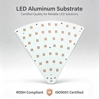 Circuit imprimé en aluminium LED en forme d'éventail personnalisé, épaisseur 1,6 mm, feuille de cuivre 35 μm, carte de circuit pour ventilateur de plafond