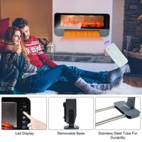 Minuterie murale 2 en 1 Chauffage rapide PTC Smart Home Heater With 3D Flame Remote Touch Control Display For Living Shower Room