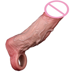 Realistic Silicone Penis Sleeve Extension <b>for</b> <b>Men</b> | Soft Stretchy Reusable Enhancer | Adult Sex <b>Toy</b> Factory Wholesale - Product Image 4