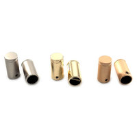 Accessoires de sacs tendance en alliage de zinc multi-usages de marque HPB : Boucles de cordon à tête plate de 14 mm, embouts de cordon, attaches d'extrémité, vente directe d'usine