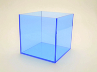 Cubes d'affichage en acrylique translucide colorés en gros sur mesure support de boîte d'organisation en plexiglas carré pour étui de magasin de détail