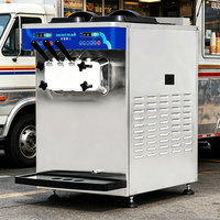 Machine à glace molle U88 à profit élevé avec pompe d'expansion |   Machine à glaces commerciale 3 saveurs pour buffet, capacité 50% supérieure au normal