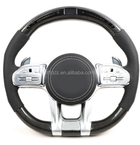 Volante de fibra de carbono y cuero para Benz AMG G63 compatible con los modelos W212 W222 W213 W205 W211 W204 CLA CLS SL500 - Product Image 5