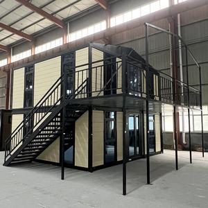 Maison extensible à deux étages à double aile, installation rapide en 10 minutes, isolée pour -30°C ℃ ~<span class=keywords><strong>50</strong></span> ℃   Maison modulaire préfabriquée, aménagement de pièces personnalisé, villa - Product Image 3