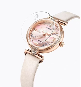 <span class=keywords><strong>Montre</strong></span> pour femme <span class=keywords><strong>en</strong></span> <span class=keywords><strong>or</strong></span> rose, luxe, cadran <span class=keywords><strong>en</strong></span> nacre rose, bracelet <span class=keywords><strong>en</strong></span> cuir blanc, <span class=keywords><strong>montre</strong></span>-bracelet à quartz ronde avec diamants pour femmes - Product Image 2