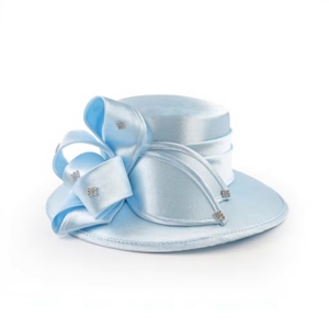 Sombrero Formal <span class=keywords><strong>de</strong></span> Satén Multicolor con Lazo <span class=keywords><strong>de</strong></span> Diamantes <span class=keywords><strong>de</strong></span> Imitación para Mujer, Ideal para Kentucky Derby, Bodas, Iglesia, Carreras, Fiestas, Fascinator - Product Image 2