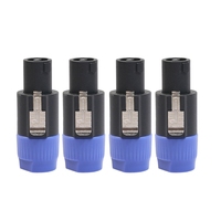 Conector de Panel de Chasis Personalizado, Conector Macho de Alimentación de 4 Pines para Altavoz LED Speakon, Conector XLR Macho