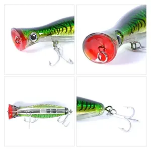 Big Popper leurre de pêche flottant appâts flottants 12cm 40g leurre de surface Whopper leurres d'eau salée Isca matériel de brochet artificiel - Product Image 5