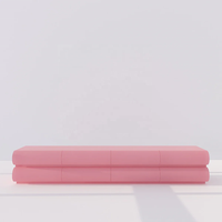 Meuble TV moderne en bois massif rose bébé, design nouveau, luxueux et écologique, avec 8 tiroirs pour salon, appartement et chambre à coucher