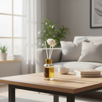 Diffuseur de parfum en rotin sans chaleur écologique en verre pour la maison et le bureau Décoration Aromathérapie Ensemble de diffuseurs à roseaux