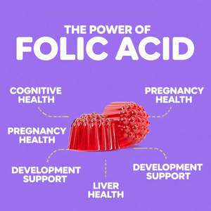 กัมมี่กรดโฟลิกสำหรับแม่และลูกน้อยวิตามิน<span class=keywords><strong>ก่อน</strong></span>คลอดที่จำเป็นสำหรับแม่และลูกน้อย - Product Image 5