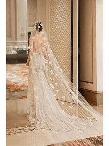 ब्राइडल फैंसी 3 डी फूलों की वील्स गर्म बिक्री अच्छी तरह से शिल्प की दुल्हन परी सफेद कढ़ाई वाली दुल्हन परी सफेद कढ़ाई वाली शादी का घूंघट - Product Image 6