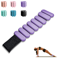 Poids de poignet et de cheville réglables en silicone avec noyau en fer, 1lb 2lb 4lb, antidérapants, doux, pour yoga, pilates, fitness, marche, course à pied