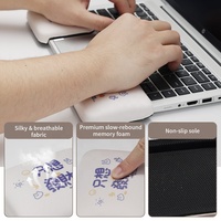Protection d'angle pour PC, petit tapis de jeu personnalisé pour bureau, une paire de tapis de souris gaming gris pour ordinateur portable avec coussin en mousse à mémoire de forme, en stock pour le bureau et la maison