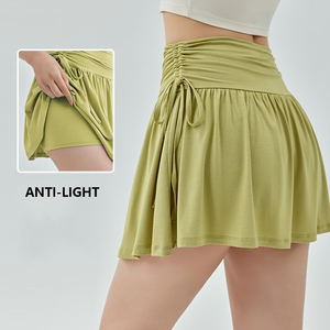 2023 Grosir Kualitas Tinggi Rok Tenis Kebugaran untuk Wanita Celana Pendek Yoga Pinggang Tinggi Dapat Disesuaikan Rok Tenis - Product Image 3