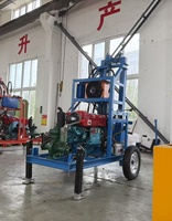 Foreuse hydraulique portable pour puits d'eau, 150m-180m, montée sur remorque, machine de forage rotative haute efficacité