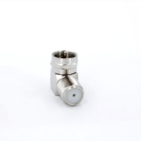 Conector de cable coaxial RG6/RG59 F Adaptadores y conectores RF Conector de ángulo recto macho a hembra F