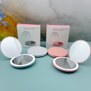 Factory Price Cosmetic Pocket <strong>Mirror</strong> High Quality Pocket Led <strong>Lighted</strong> 2X <strong>Vanity</strong> <strong>Mirror</strong> Travel Size Two Sided Portable <strong>Mirror</strong> - Product Image 5