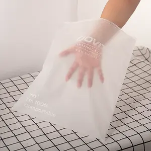 Hey! Hey! 100% biologisch abbaubare matt gefrostete transparente benutzer definierte Logo-Druck Kunststoff verpackung Zip Lock Ziplock Zipper Bag