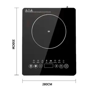2024 Black Tempered Glass Panel 4 Burner Cooktops Induction Stove and Infrared Cooker Built-in Induction Cooker