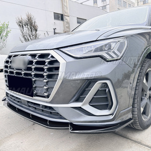 Front Bumper Diffuser Front Bumper Spoiler Splitter Lip Protector Cover for Audi Q3 F3 <b>Sline</b> 2019+ Body Kit Car Accessories - Product Image 3