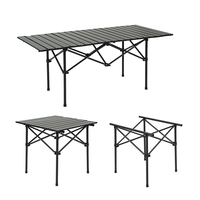 Table de camping pliante moderne en fer portable, légère et pliable avec sac de transport pour le camping, les pique-niques, la randonnée et la plage