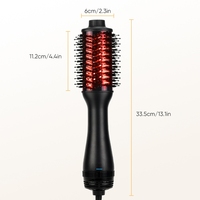 Brosse à air chaud 4 en 1, brosse coiffante, sèche-cheveux portable, brosse sèche-cheveux infrarouge professionnelle de salon