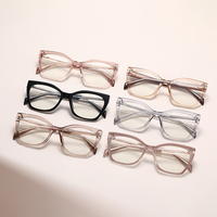 Montures de lunettes anti-lumière bleue pour femmes, modèle TR90 personnalisable 2026, avec branches à âme métallique intégrée