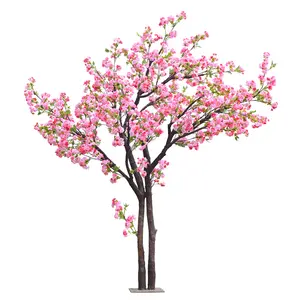 Özel düğün dekor yapay ağaç kiraz çiçeği çiçekler yapay şeftali çiçeği ağacı düğün masa Centerpiece süs için