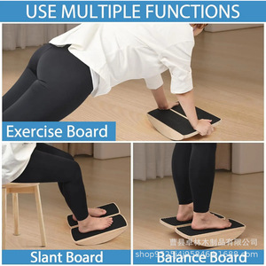 Reposapiés de madera, tapete de entrenamiento para una sola pierna, tabla de equilibrio, tabla de balanceo para ejercicios, equipo de fitness para masaje de pies - Product Image 4