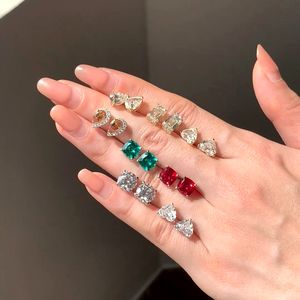 Boucles d'oreilles plata 925 al por mayor original certificada moissanite boucles d'oreilles aretes apegados para mujer boucles d'oreilles femmes jewe - Product Image 1