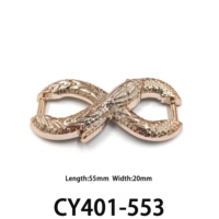 Boucles de chaussures plaquées or, motif figure 8, écaille de serpent, chaîne mors de cheval, anneau entrelacé, strass carré, nœud chinois, accessoire perle