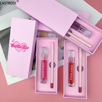 Kit de Rouge à Lèvres Végétalien 2-en-1 Mat et Brillant à Lèvres, Étiquette Privée, Doublure Imperméable, Ensemble Lèvres Longue Durée, Fonction Hydratante