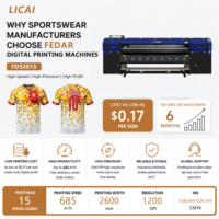 Impresora de Sublimación Fedar Sport Shorts Printing de 2.6m con 15 Cabezales de Impresión, Equipo de Impresión Textil por Transferencia de Calor para Poliéster