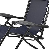 KingGear Chaise longue pliante et inclinable pour le bureau, le camping et l'extérieur Chaise à gravité zéro Chaise de pelouse portable